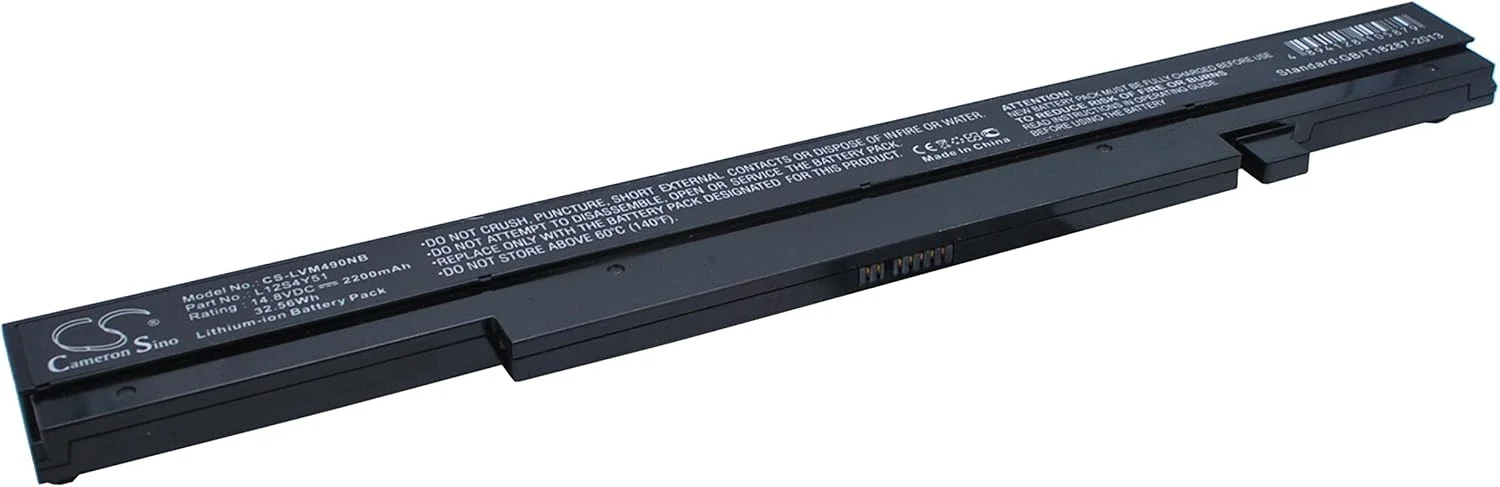 باتری جایگزین جدید Cameron Sino CS برای IdeaPad K2450، IdeaPad K4350، IdeaPad K4350A، IdeaPad M490S، IdeaPad M490SA، M490SA-BNI، M490SA-ITH، M490SA-ITW (2200mAh) L12S4Y51، L12S4Z51