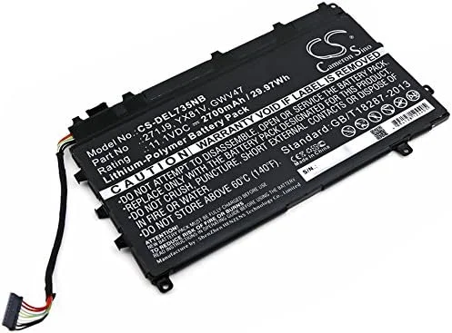 باتری جایگزین جدید Cameron Sino CS برای Latitude 13 7000، Latitude 13 7000(CAL001LATI735 (2700mAh) 0271J9, 0GWV47, 0MN791, 271J9, 3WKT0, GWV47, MN791, YX81V