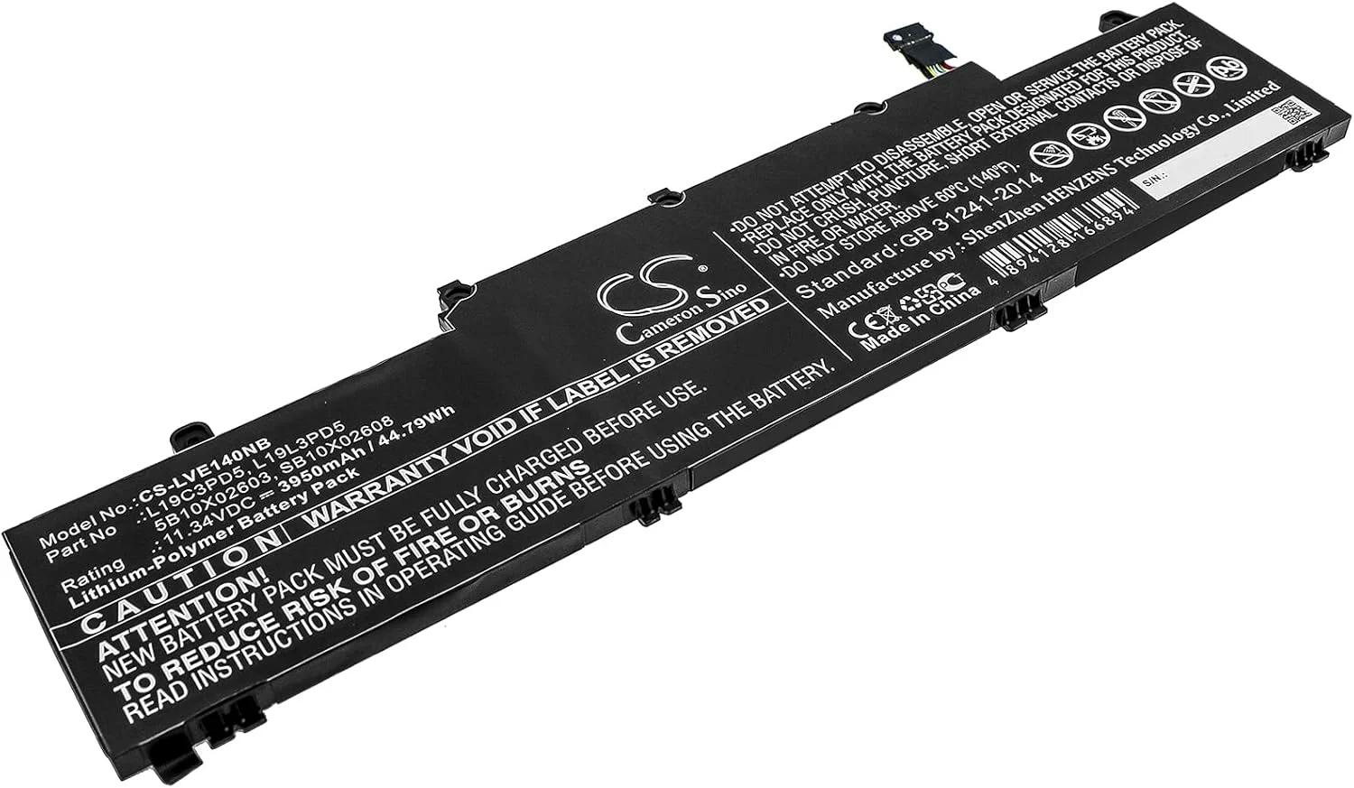 باتری جایگزین جدید Cameron Sino CS برای ThinkPad E14 Gen 2، ThinkPad E14 Gen2-20TA000DGE، Thinkpad E15 Gen 2، ThinkPad E15 Gen2-20T9S00K00 (3950mAh) 5B10X02606، L19C3PD5، L19M3PD5، SB10X02591