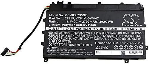 باتری جایگزین جدید Cameron Sino CS برای Latitude 13 7000، Latitude 13 7000(CAL001LATI735 (2700mAh) 0271J9, 0GWV47, 0MN791, 271J9, 3WKT0, GWV47, MN791, YX81V