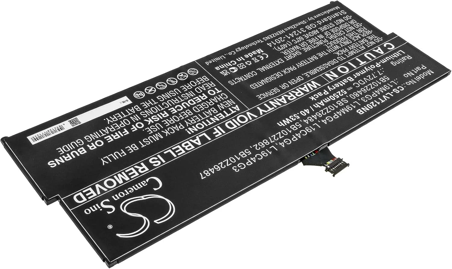 باتری جایگزین جدید Cameron Sino CS برای ThinkPad X12 Detachable (۵۲۵۰mAh) سازگار با 5B10Z26480, 5B10Z26487, 5B10Z27861, 5B10Z27862, L19C4PG3, L19C4PG4, L19M4PG3, L19M4PG4, SB10Z26484 باتری جایگزین جدید Cameron Sino CS برای ThinkPad X12 Detachable (۵۲۵۰mAh) سازگار با 5B10Z26480, 5B10Z26487, 5B10Z27861, 5B10Z27862, L19C4PG3, L19C4PG4, L19M4PG3, L19M4PG4, SB10Z26484