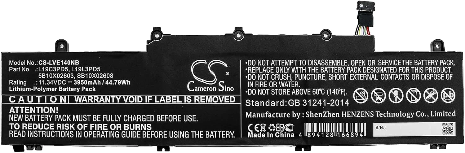 باتری جایگزین جدید Cameron Sino CS برای ThinkPad E14 Gen 2، ThinkPad E14 Gen2-20TA000DGE، Thinkpad E15 Gen 2، ThinkPad E15 Gen2-20T9S00K00 (3950mAh) 5B10X02606، L19C3PD5، L19M3PD5، SB10X02591 باتری جایگزین جدید Cameron Sino CS برای ThinkPad E14 Gen 2، ThinkPad E14 Gen2-20TA000DGE، Thinkpad E15 Gen 2، ThinkPad E15 Gen2-20T9S00K00 (3950mAh) 5B10X02606، L19C3PD5، L19M3PD5، SB10X02591