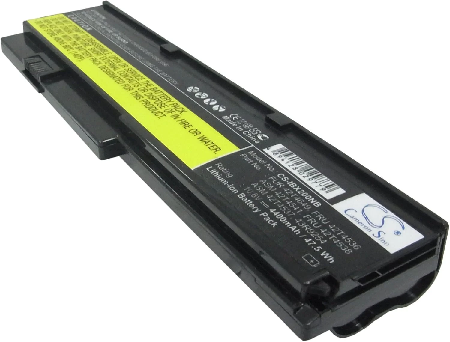 باتری جایگزین جدید Cameron Sino CS برای ThinkPad Elite X200، ThinkPad Elite X200s، (4400mAh) 42T4534، 42T4536، 42T4538، 42T4540، 42T4542، 42T4543، 42T4650، 43R9253