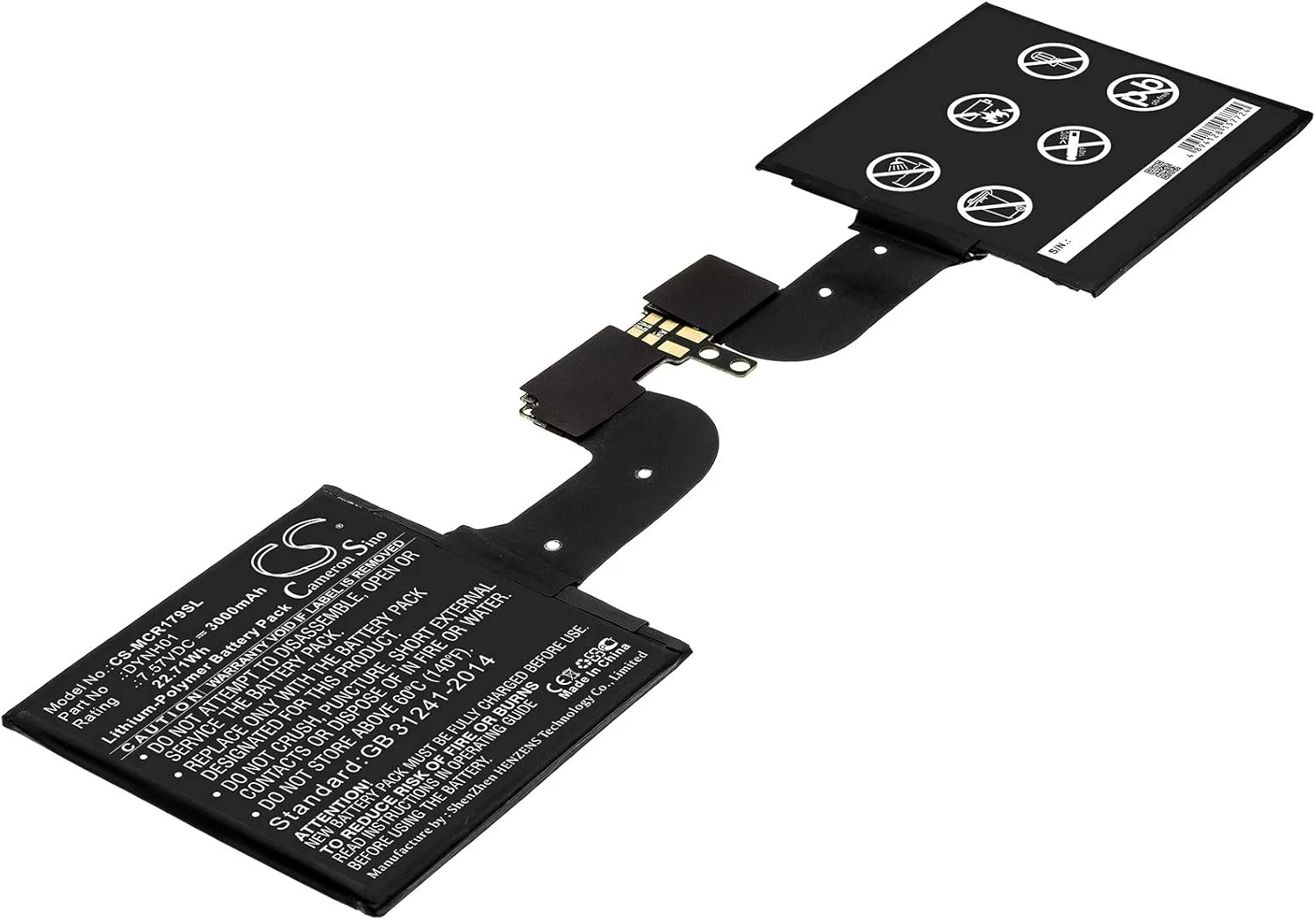 باتری جایگزین جدید Cameron Sino مناسب برای Microsoft (3000mAh / 22.71Wh)