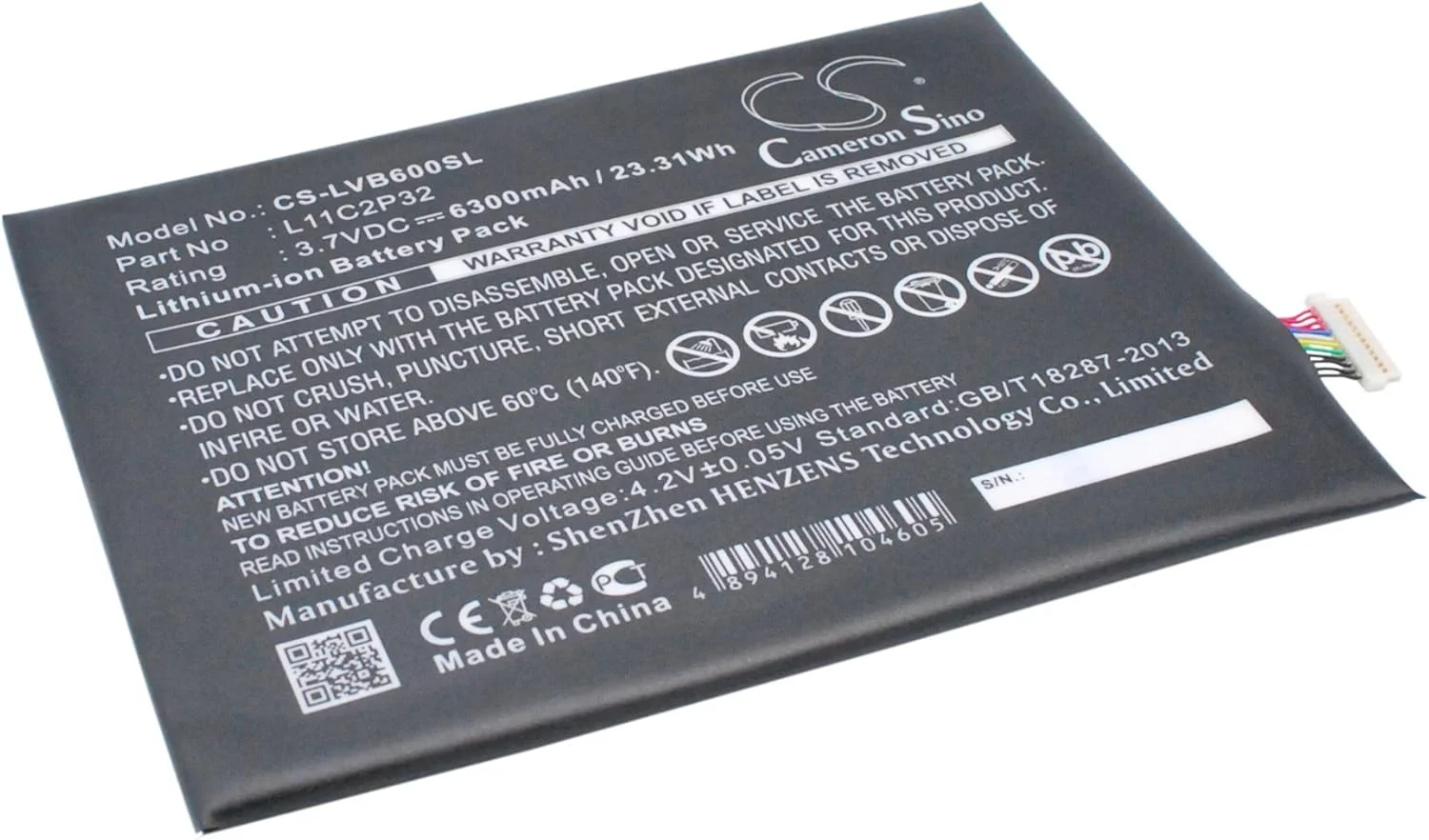 باتری جایگزین جدید Cameron Sino CS برای A7600، IdeaPad A10-70، IdeaPad A7600-F، IdeaPad S6000، IdeaPad S6000F، IdeaPad S6000H، IdeaPad S6000L، IdeaTab B6000F (6300mAh) L11C2P32 باتری جایگزین جدید Cameron Sino CS برای A7600، IdeaPad A10-70، IdeaPad A7600-F، IdeaPad S6000، IdeaPad S6000F، IdeaPad S6000H، IdeaPad S6000L، IdeaTab B6000F (6300mAh) L11C2P32