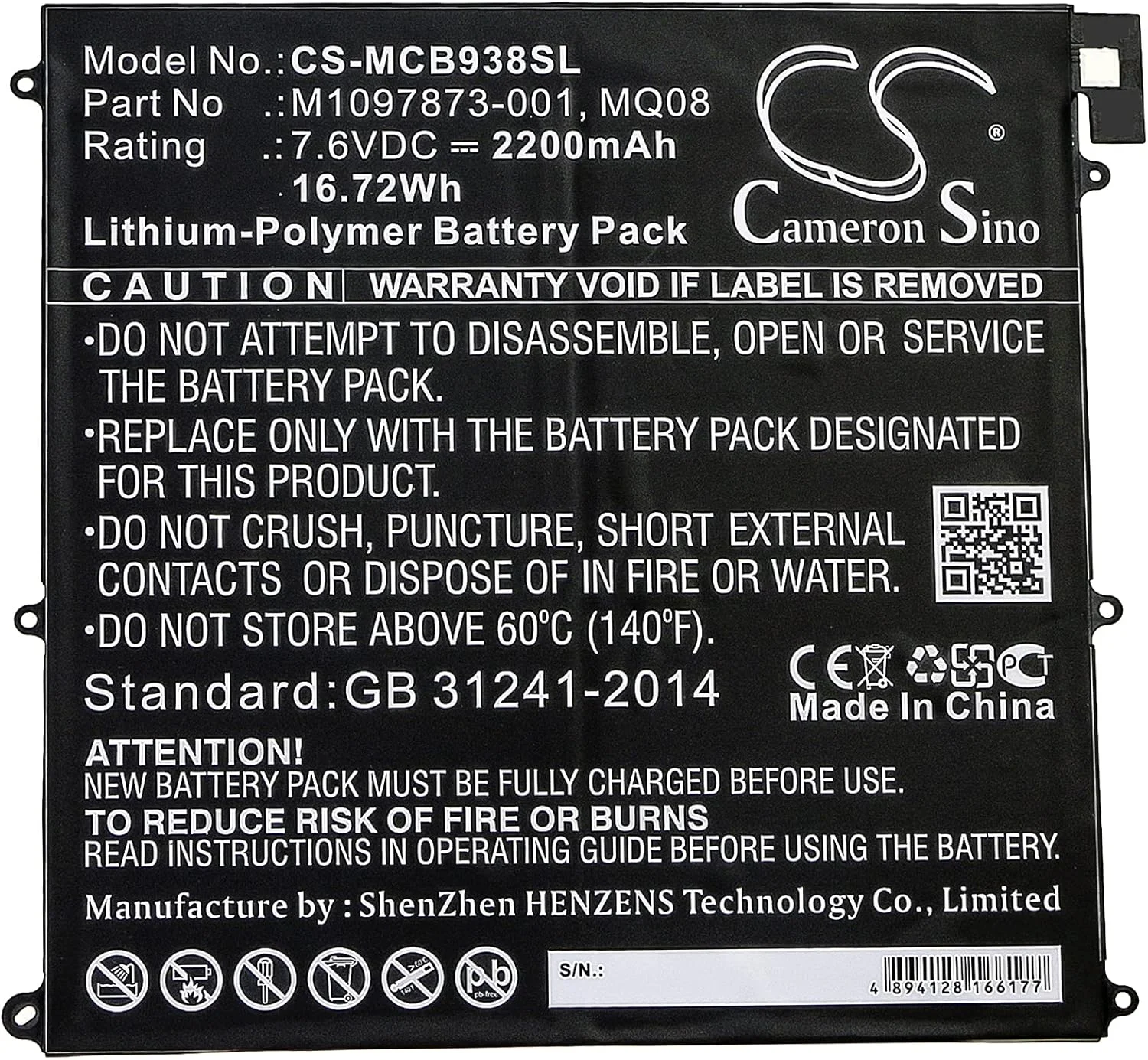 باتری جایگزین جدید Cameron Sino CS برای Surface Book 1938 (2200mAh) M1097873-001, MQ08 باتری جایگزین جدید Cameron Sino CS برای Surface Book 1938 (2200mAh) M1097873-001, MQ08