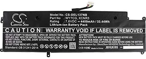 باتری جایگزین جدید کمراون سینو CS برای Latitude 13 7370 (4400mAh) WY7CG, XCNR3 باتری جایگزین جدید کمراون سینو CS برای Latitude 13 7370 (4400mAh) WY7CG, XCNR3
