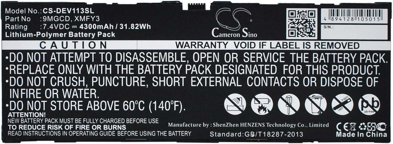 باتری جایگزین جدید Cameron Sino مناسب برای DELL (4300mAh / 31.82Wh)