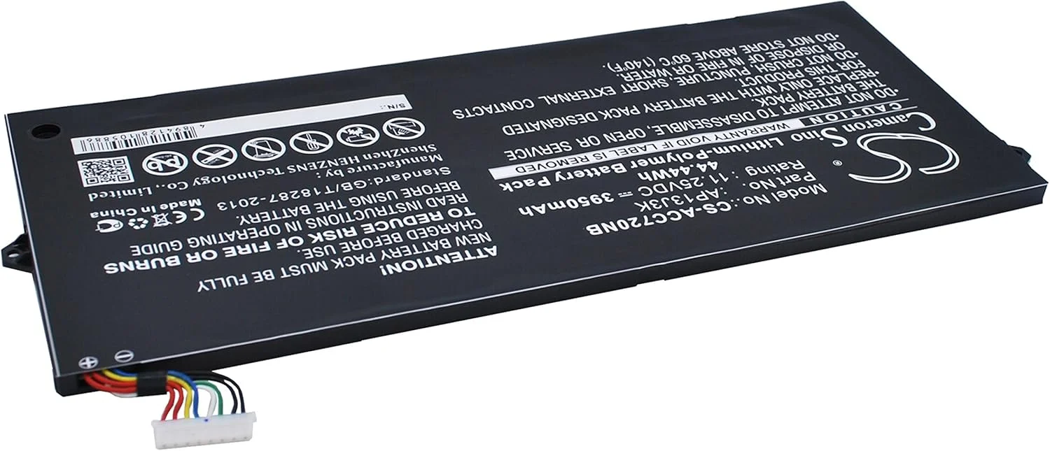 باتری جایگزین جدید Cameron Sino CS برای Chromebook 11 C720 و Chromebook 11 C720P (3950mAh) سازگار با مدل های 31CP5/65/88, 31CP5/67/90, AP13J3K, AP13J3K(3ICP5/67/90), AP13J4K, AP13J4K(3ICP5/65/88), AP13J7K