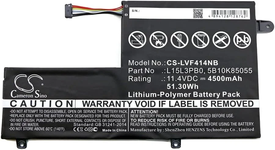 باتری جایگزین جدید Cameron Sino CS برای 7000-14, 80SA0002US, chao7000-14, Flex 4 1470, Flex 4 1480, Yoga 520-14IKBR(81C8008BMZ) (4500mAh) 5B10K84492, L15M3PBO, SB10W67410, SB10W89298 باتری جایگزین جدید Cameron Sino CS برای 7000-14, 80SA0002US, chao7000-14, Flex 4 1470, Flex 4 1480, Yoga 520-14IKBR(81C8008BMZ) (4500mAh) 5B10K84492, L15M3PBO, SB10W67410, SB10W89298