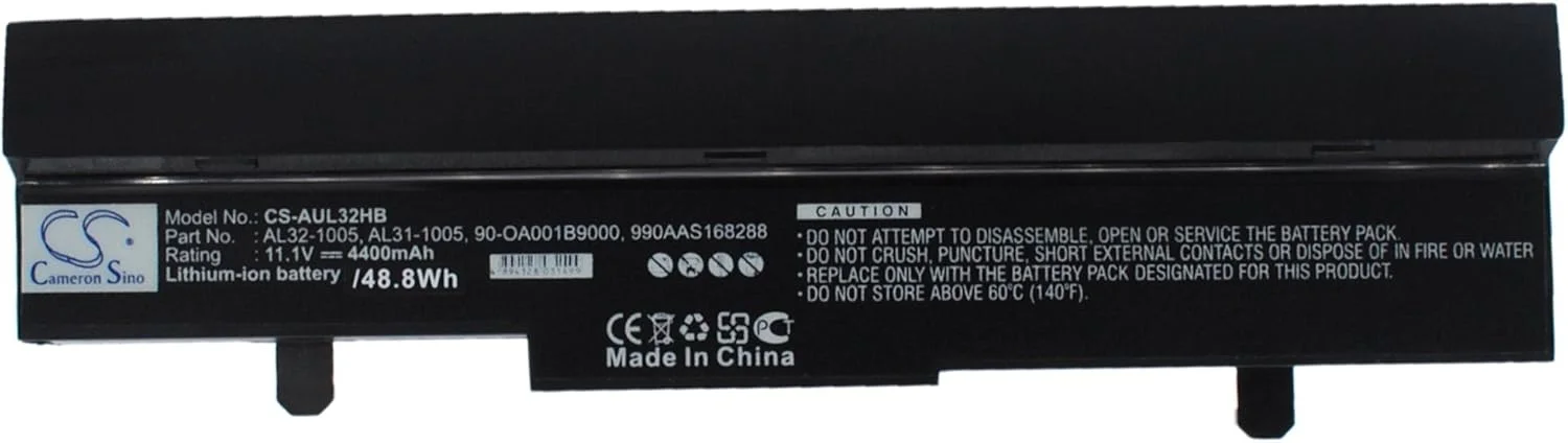 باتری جایگزین جدید Cameron Sino CS برای Eee PC 1001HA، Eee PC 1005، Eee PC R105، EPC-105VWT (4400mAh) 90-OA001B9100، 990AAS168288، AL31-1005، AL32-1005، ML31-1005، ML32-1005