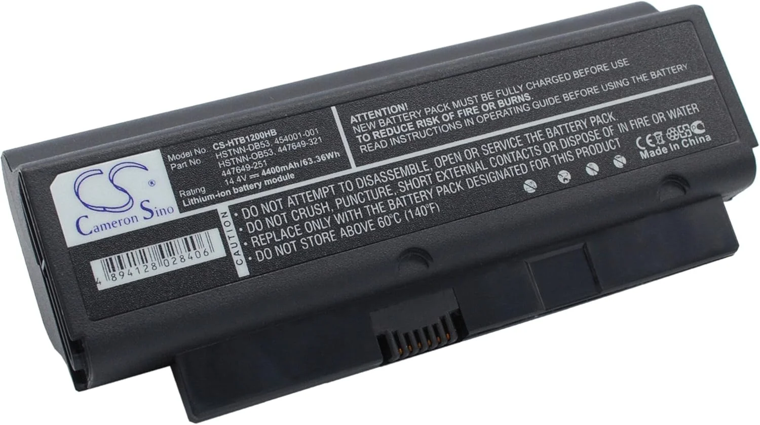 باتری جایگزین جدید Cameron Sino CS برای نوت بوک تجاری 2210b (4400mAh) 447649-251, 447649-321, 454001-001, HSTNN-DB53, HSTNN-OB53 باتری جایگزین جدید Cameron Sino CS برای نوت بوک تجاری 2210b (4400mAh) 447649-251, 447649-321, 454001-001, HSTNN-DB53, HSTNN-OB53