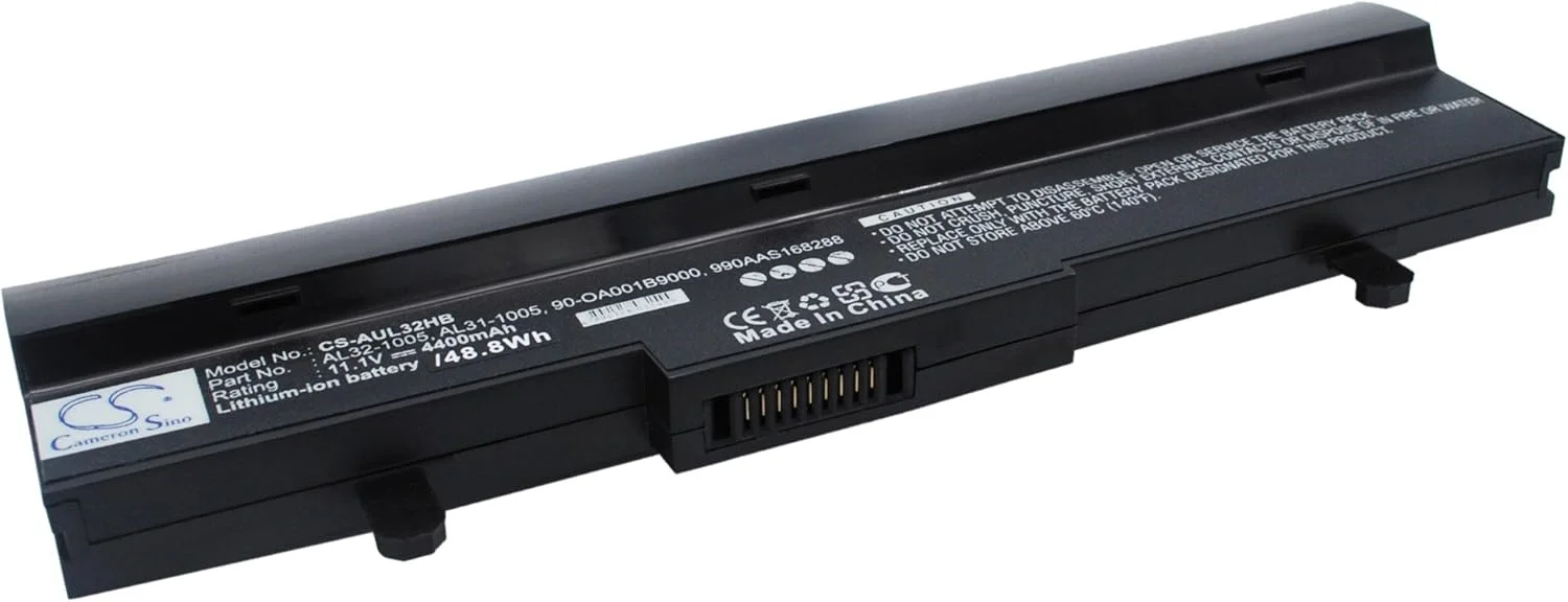 باتری جایگزین جدید Cameron Sino CS برای Eee PC 1001HA، Eee PC 1005، Eee PC R105، EPC-105VWT (4400mAh) 90-OA001B9100، 990AAS168288، AL31-1005، AL32-1005، ML31-1005، ML32-1005