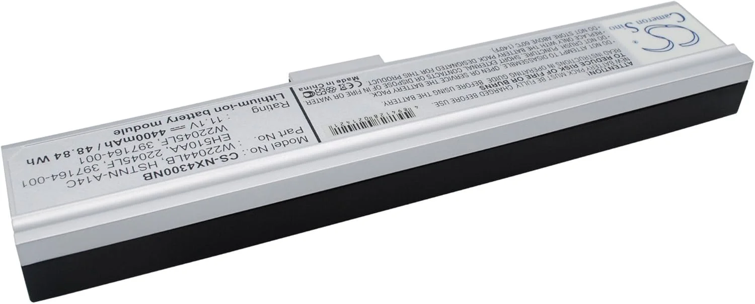 باتری جایگزین جدید Cameron Sino CS برای نوت‌بوک تجاری NX4300 (4400mAh) 397164-001, EH510AA, HSTNN-A14C, W22044LB