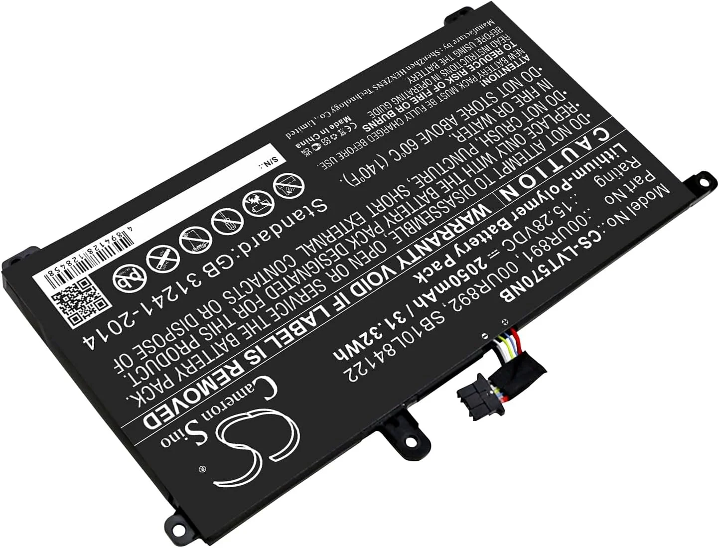 باتری جایگزین جدید Cameron Sino CS برای ThinkPad P51s, ThinkPad P51s 20HB000SGE, (2050mAh) 00UR890, 00UR891, 00UR892, 01AV493, SB10L84121, SB10L84122, SB10L84123
