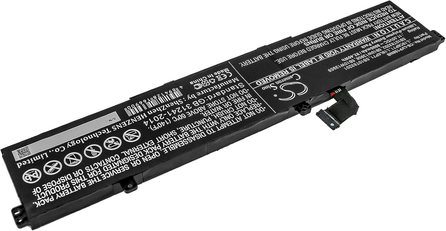 باتری جایگزین جدید Cameron Sino CS برای ThinkPad P15، ThinkPad P15 Gen 1 20ST002DAU، ThinkPad P15 Gen 1 20ST002FAU، (8000mAh) 5B10W13958، 5B10W13959، L19C6P71، L19L6P71، SB10T83201