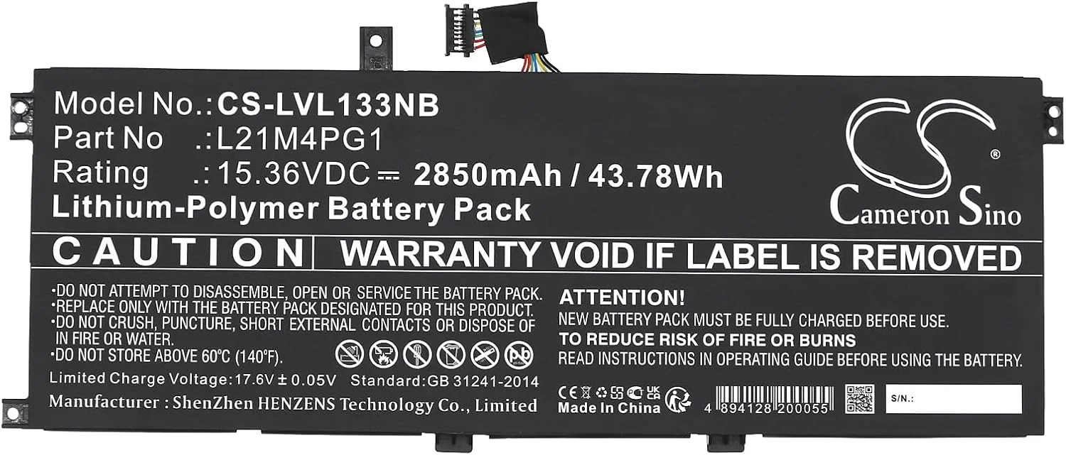 باتری جایگزین 2850mAh جدید CS Cameron Sino Kerui برای ThinkPad L13 Gen 3 21B3004KMY، ThinkPad L13 Gen 3 21B3004WEQ، ThinkPad L13 Gen 3 21B3006RUE