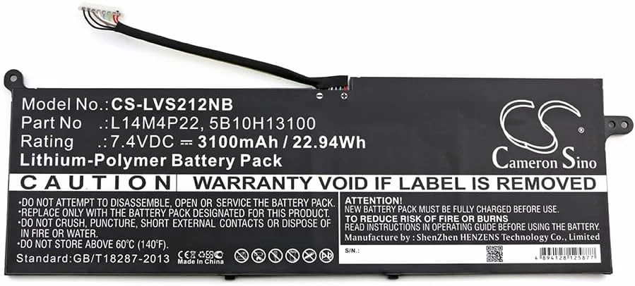 باتری جایگزین جدید Cameron Sino CS برای IdeaPad S21E-20، IdeaPad S21E-20 80M4 (3100mAh) 5B10H13100, L14M4P22