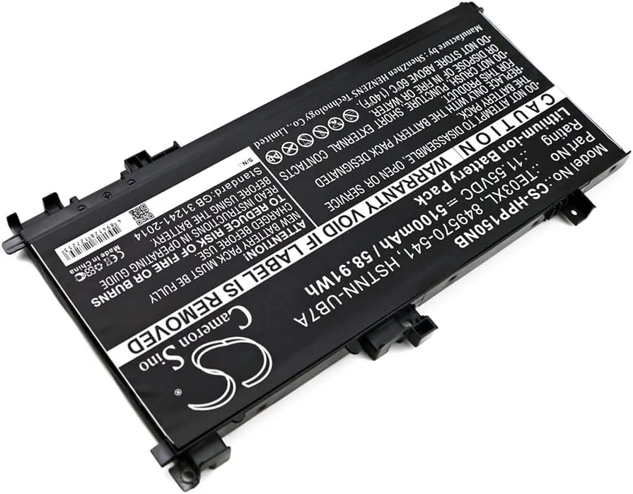 باتری جایگزین جدید Cameron Sino CS برای 15-AX000NF، 15-AX000NL، 15-AX000NX، 15-AX001NA (5100mAh) 15-AX033TX، 3ICP7/65/80، 849570-541، 849570-542، 849570-543، 849910-850، AX020TX، HSTNN-UB7A