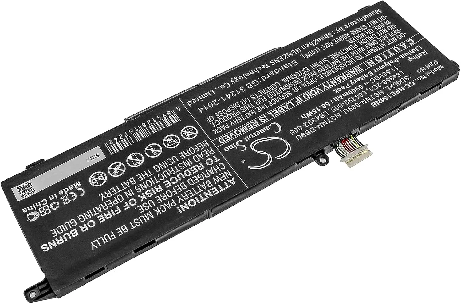 باتری جایگزین جدید Cameron Sino CS برای Omen 15 2020، Omen 15-EK0000، Omen 15-EKk0009TX (5900mAh) HSTNN-089U, L84392-005, LB4392-005, SD06XL