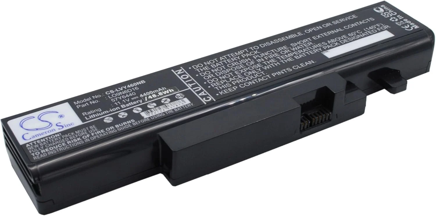 باتری قابل شارژ جدید Cameron Sino AQQXING برای IdeaPad Y460، IdeaPad Y460 063334U، IdeaPad Y460 063335U، IdeaPad Y560PT-ISE (4400mAh) 121000916، 121000917، 121000918، 57Y6440، L08S6DB، L09L6D16