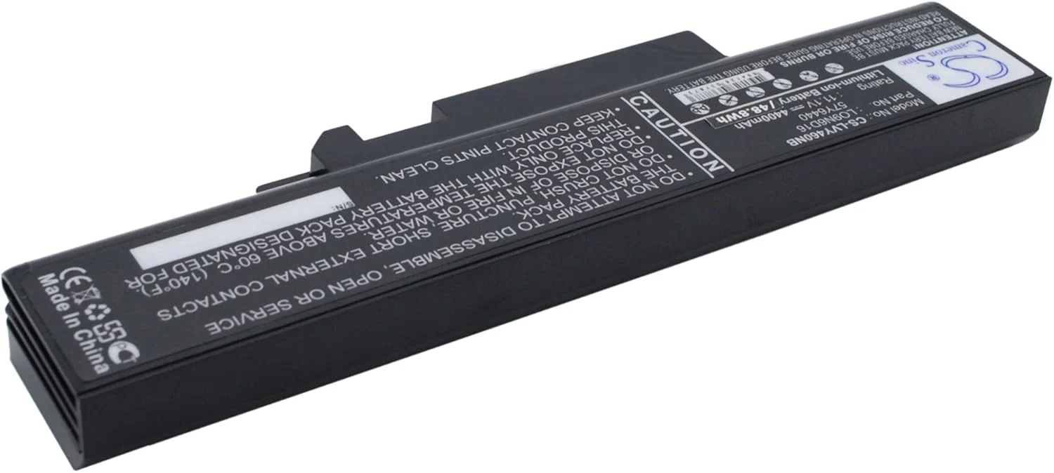 باتری قابل شارژ جدید Cameron Sino AQQXING برای IdeaPad Y460، IdeaPad Y460 063334U، IdeaPad Y460 063335U، IdeaPad Y560PT-ISE (4400mAh) 121000916، 121000917، 121000918، 57Y6440، L08S6DB، L09L6D16