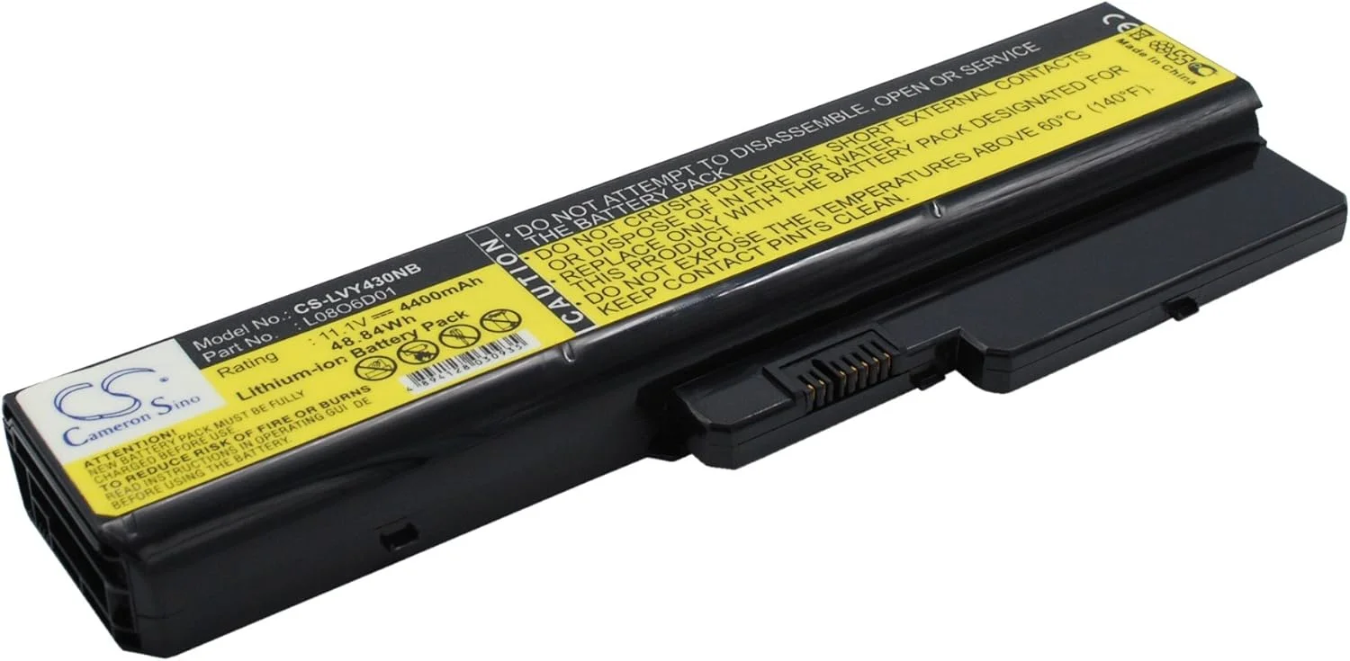 باتری قابل شارژ جدید Cameron Sino AQQXING برای ideaPad V450A-TFO, ideaPad V430, ideaPad V430a, ideaPad V450, ideaPad V450a, ideaPad V450A-PSE, ideapad Y430g (4400mAh) L08O6D01, L08O6D02, L08S6D01
