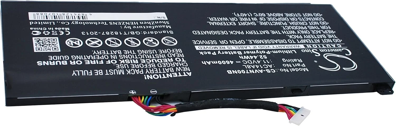 باتری قابل شارژ جدید Cameron Sino AQQXING برای Aspire VN7-591G-77FS، Aspire Nitro VN7-571، Aspire Nitro VN7-571-55XU، VX5-591G-72LY (4600mAh) 934T2119H، AC14A8L، AC14A8L(3ICP7/61/80)، AC15B7L