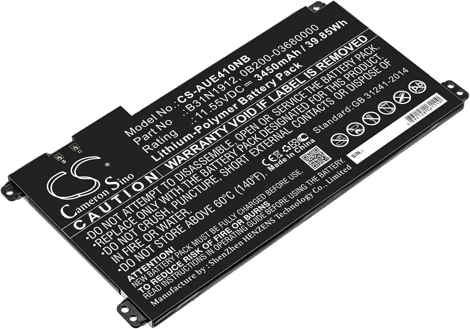 باتری جایگزین 3450mAh کمراون سینو CS Kerui New برای E410، E410MA، VivoBook 14 E410MA، VivoBook 14 E410MA-BV1169TS، VivoBook 14 E410MA-EK007TS، VivoBook 14 E410MA-EK017TS باتری جایگزین 3450mAh کمراون سینو CS Kerui New برای E410، E410MA، VivoBook 14 E410MA، VivoBook 14 E410MA-BV1169TS، VivoBook 14 E410MA-EK007TS، VivoBook 14 E410MA-EK017TS