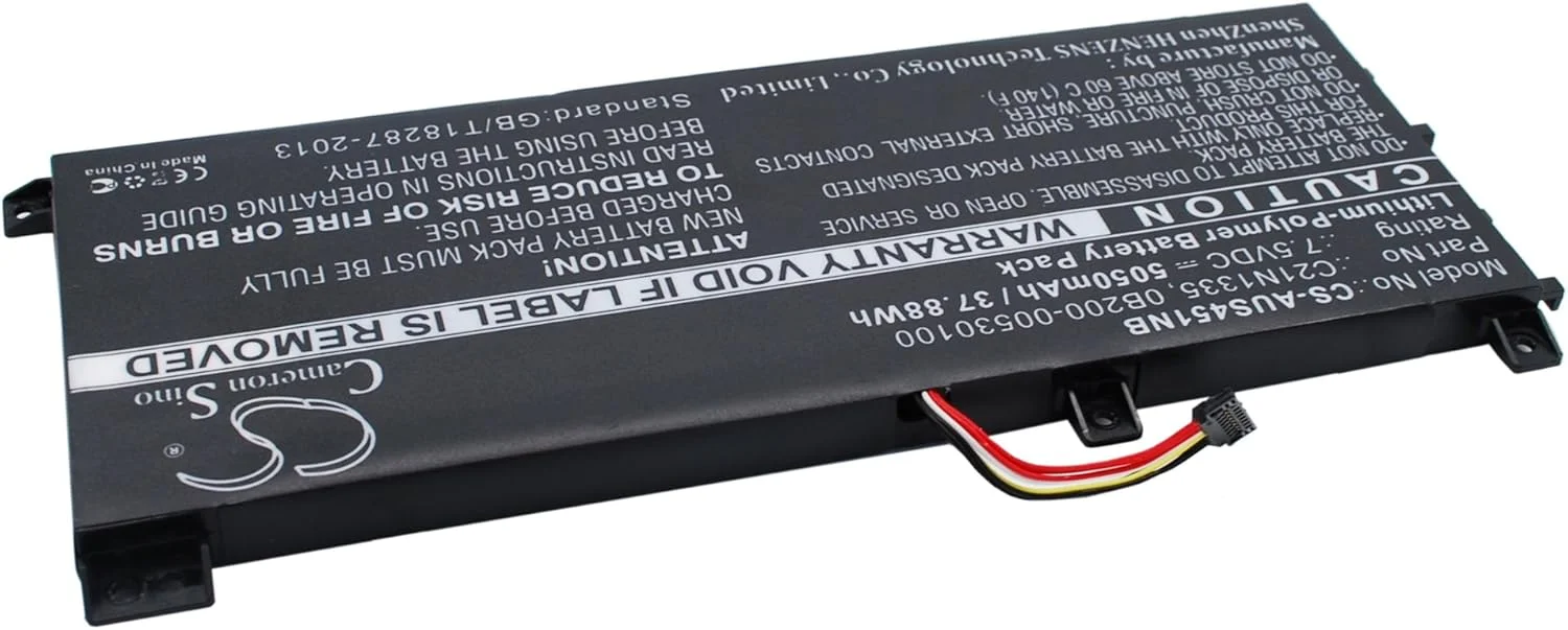 باتری جایگزین جدید Cameron Sino CS برای K451L، K451LN، K451LN-WX162H، S451LN، VivoBook S451، VivoBook S451LA، VivoBook S451LB، VivoBook S451LN-CA160H (5050mAh) 0B200-00530100, C21N1335