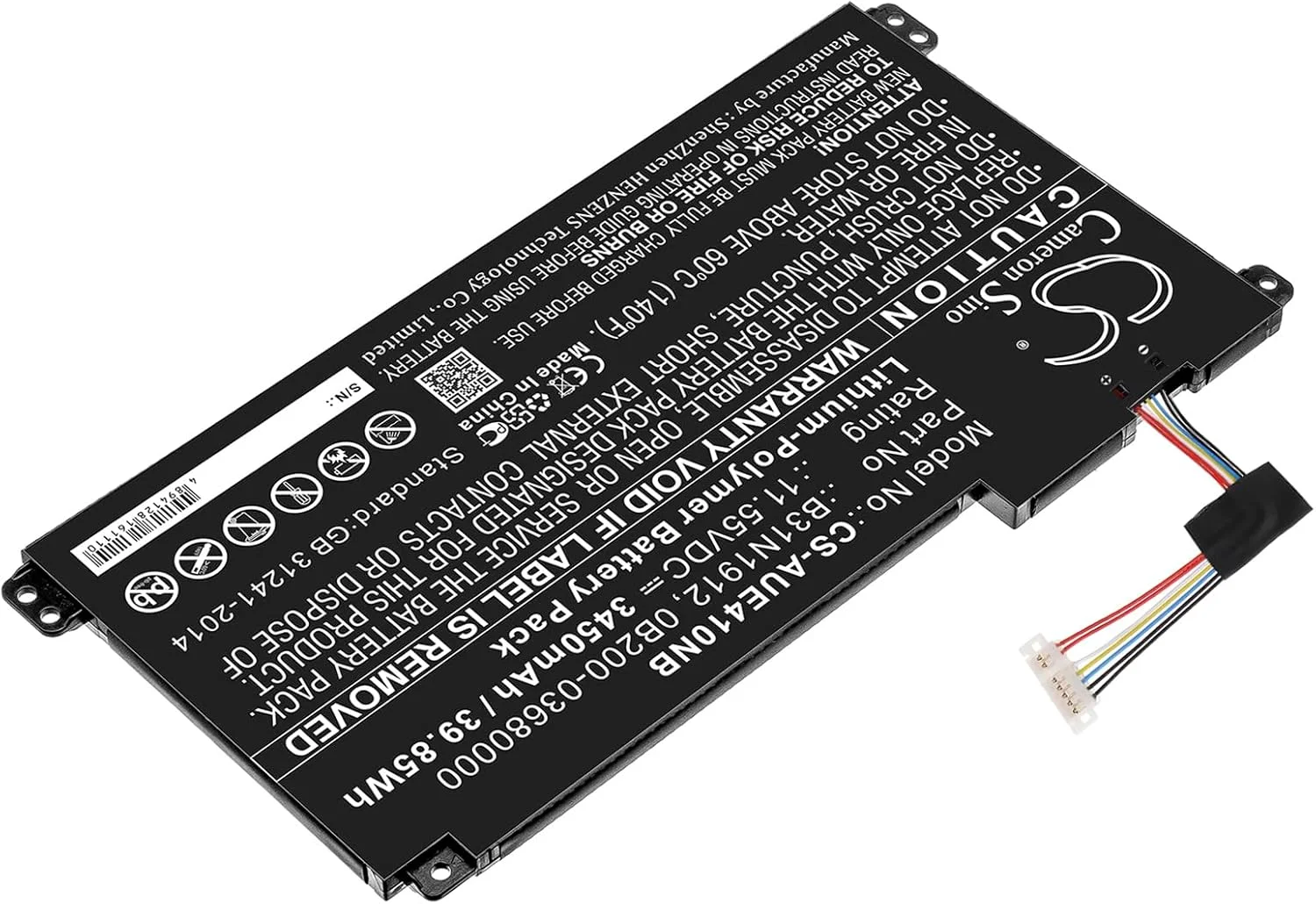 باتری جایگزین 3450mAh کمراون سینو CS Kerui New برای E410، E410MA، VivoBook 14 E410MA، VivoBook 14 E410MA-BV1169TS، VivoBook 14 E410MA-EK007TS، VivoBook 14 E410MA-EK017TS