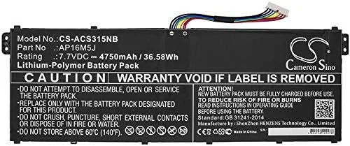 باتری جایگزین جدید Cameron Sino CS برای A314-32-C52Q، Extensa 15 EX215-51K-36YY (4750mAh) AP16M5J, KT.00205.004, NX.H38SA.002