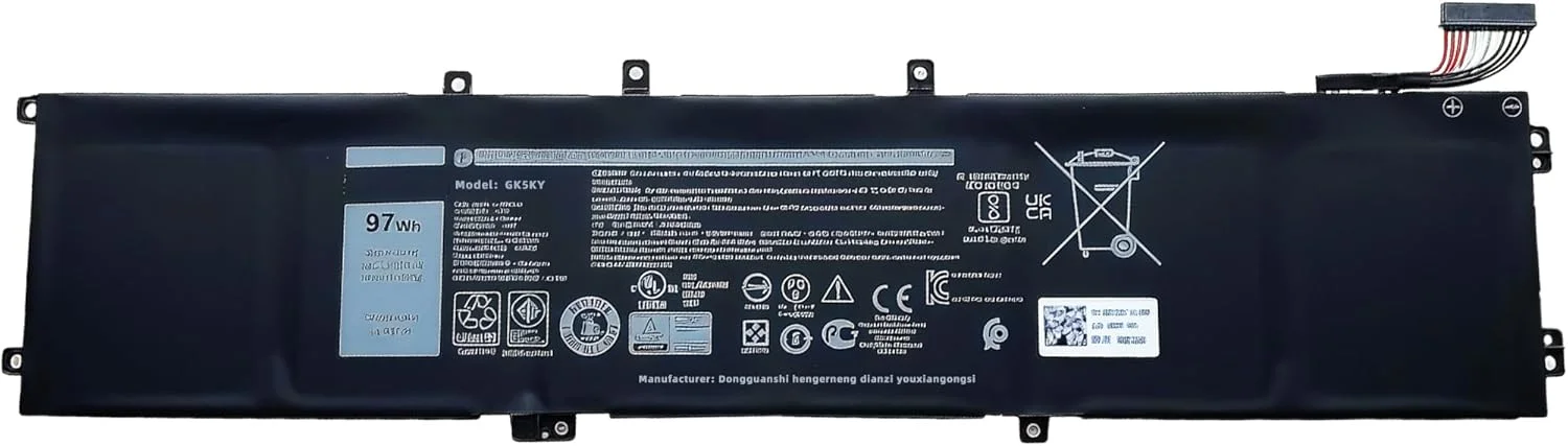 باتری لپ تاپ 97WH 4K1VM جایگزین برای دل G7 17 7700 گیمینگ برای Inspiron 15 7590 7591 7501 سری برای Precision 5530 5520 5540 سری برای Vostro 15 7500 سری W62W6 0W62W6 با عملکرد بالا