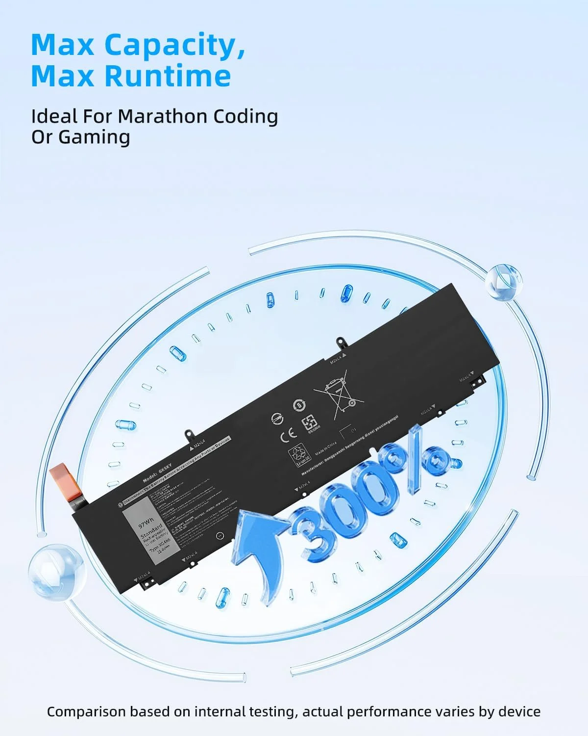 باتری لپ تاپ 97Wh XG4K6 جایگزین برای Dell XPS 17 9700 9710 9720 9730 و Precision 5750 5760 5770 سری P92F P92F001 P92F002 P92F003 01RR3 001RR3 F8CPG 0F8CPG 5XJ6R KVPMY 0YY3V با عملکرد بالا