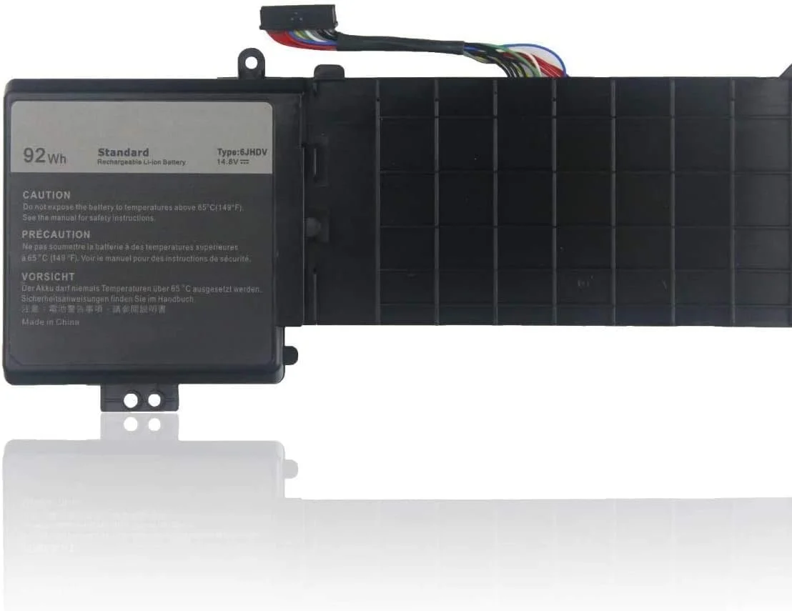 باتری لپ تاپ جایگزین BGZY (14.8V 92Wh 6JHDV) سازگار با Dell 17 R2 R3 5046J P43F 6JHCY ALW17ED-1728 ALW17ED-1828T ALW17ED-2728 AW17R3-7092SLV AW17R3-8342SLV