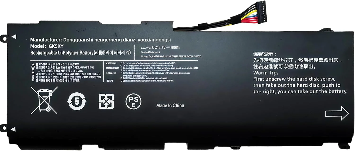 باتری لپ تاپ 80Wh AA-PBZN8NP مناسب برای لپ تاپ سامسونگ سری 7 مدل Np700Z7C NP700Z5A Np-700z NP700Z5B Np-700 NP700Z5C NP700Z5AH NP700Z7A NP700Z5CH NP770Z7E P42GL5-01-N01 1588-3366 با عملکرد بالا