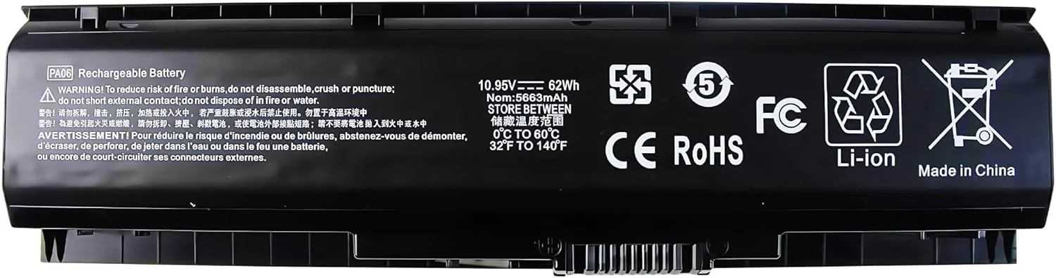 باطری لپ تاپ 62WH PA06 849911-850 برای HP Omen 17 17-w 17-ab200 17t-ab00 17-w200 Series 17-w053dx 17-w253dx 17-w033dx 17-ab011nl 849571-221 849571-241 PA06062 HQ-TRE HSTNN-DB7K با عملکرد بالا