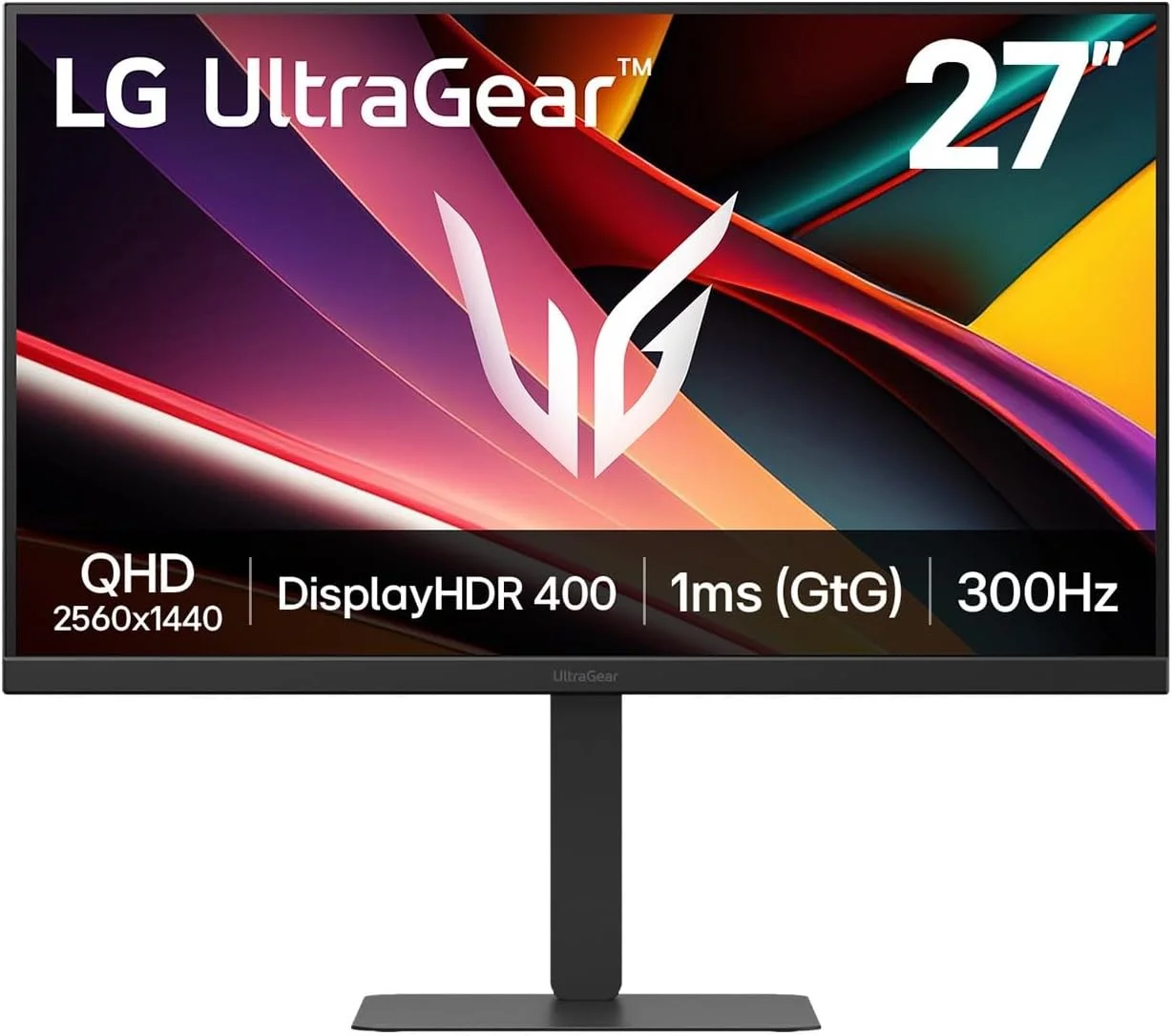 مانیتور گیمینگ 27 اینچی LG Ultragear™ G6 27G640A QHD | نرخ نوسازی 300 هرتز IPS، زمان پاسخگویی 1 میلی‌ثانیه GtG، NVIDIA G-SYNC®، FreeSync Premium، پوشش 95% DCI-P3، VESA DisplayHDR 400، USB-C PD 15W، پایه قابل تنظیم، مشکی