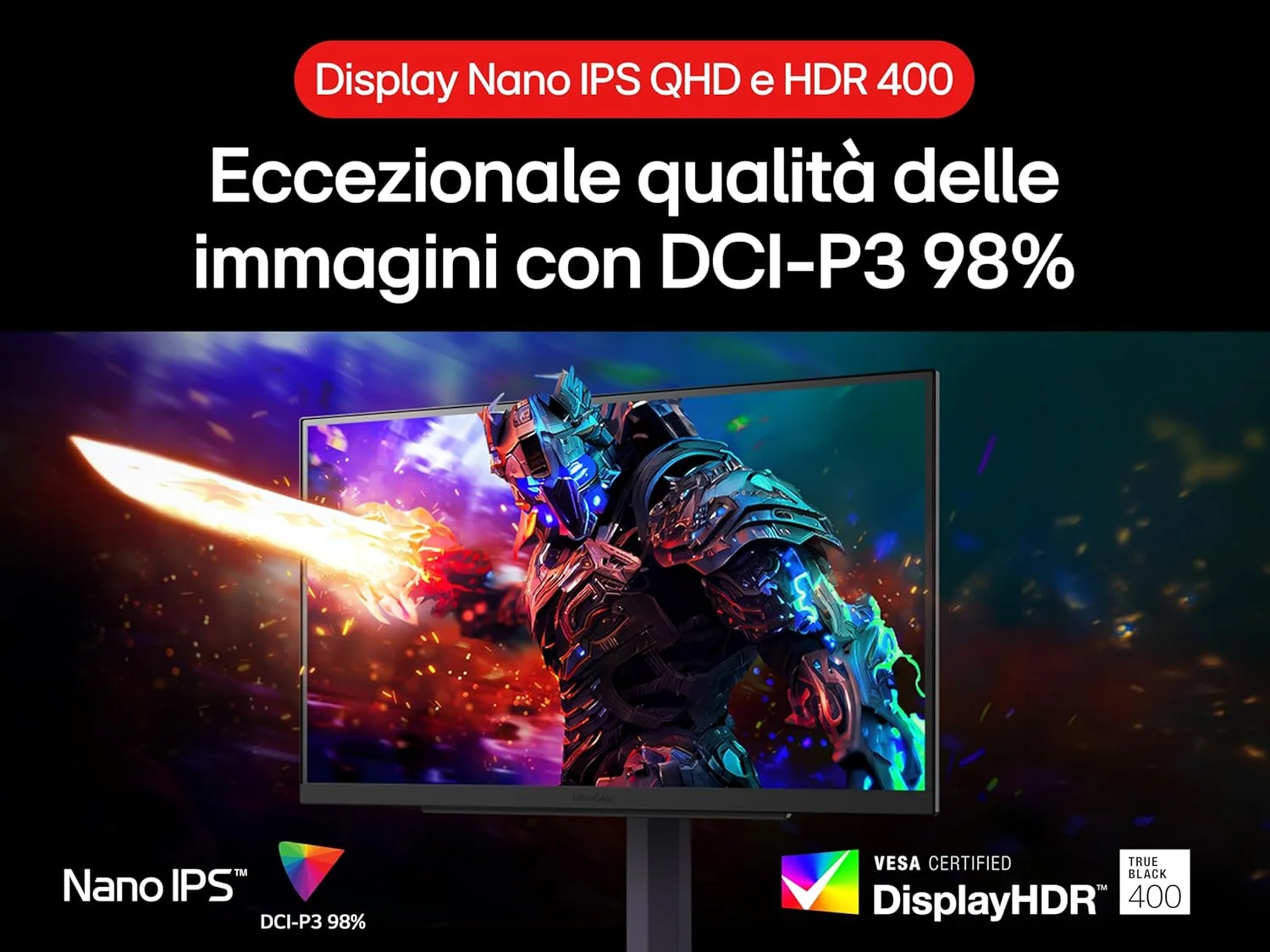 مانیتور گیمینگ ال‌جی مدل 27GS85Q-B 27GS85QB (27GS85Q-B.AEU)