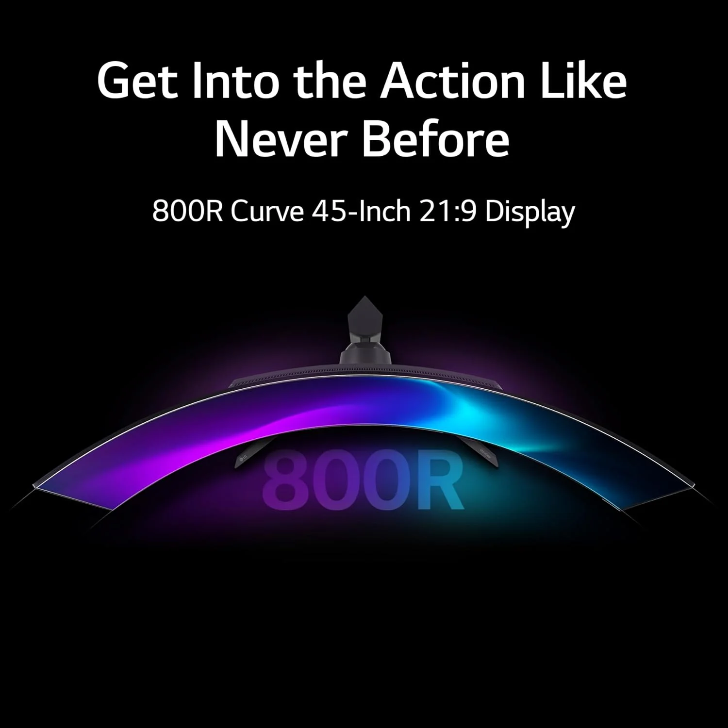 مانیتور گیمینگ خمیده اولتراگیر LG 45GR95QE-B با نمایشگر 45 اینچی OLED (3440 x 1440)، نرخ تازه سازی 240 هرتز، زمان پاسخگویی 0.03 میلی ثانیه GtG، سازگار با NVIDIA G-SYNC، نسبت کنتراست 1.5M:1، مشکی