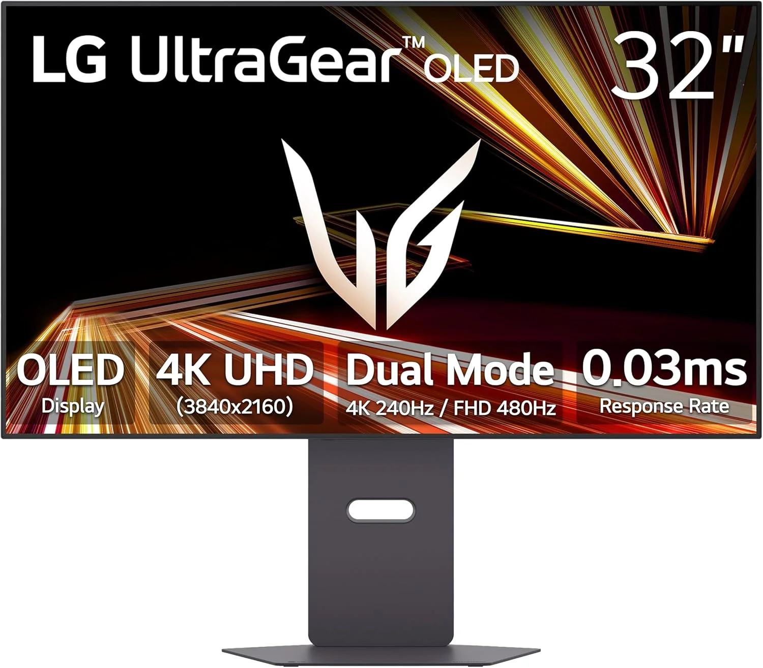 مانیتور گیمینگ 32 اینچی LG مدل 32GX870A-B Ultragear 4K UHD (3840 x 2160) OLED، حالت دوگانه، 240 هرتز، 0.03 میلی‌ثانیه، NVIDIA، AMD FreeSync Premium Pro، VESA DisplayHDR True Black 400، USB Type-C، DP2.1، مشکی