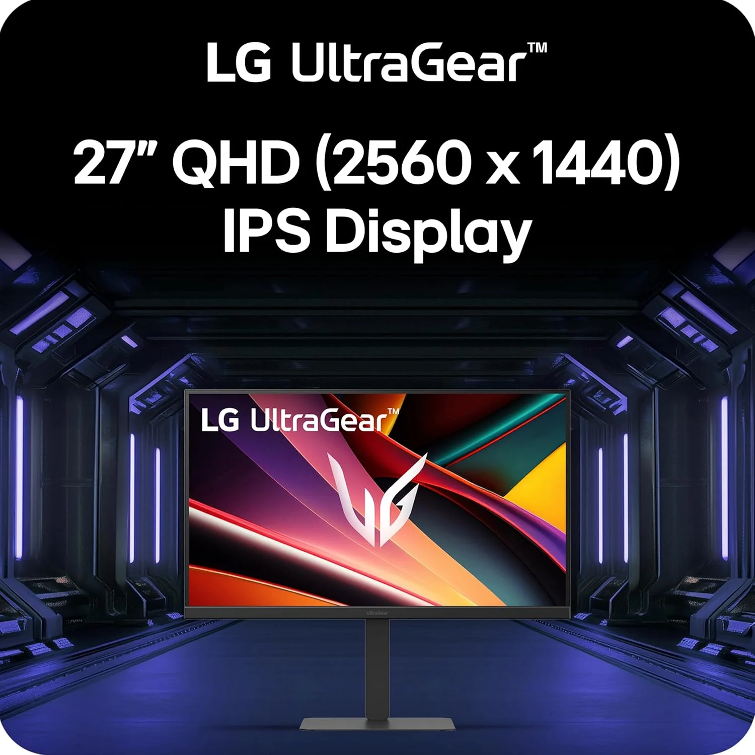 مانیتور گیمینگ 27 اینچی LG 27G640A-B Ultragear QHD (2560 x 1440) IPS، نرخ نوسازی 300 هرتز، زمان پاسخگویی 1 میلی‌ثانیه، NVIDIA G-Sync، AMD FreeSync Premium، VESA DisplayHDR 400، HDMI 2.1، USB Type-C، پایه با قابلیت تنظیم شیب/ارتفاع/چرخش/محور، مشکی