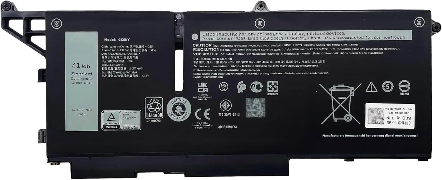 باتری جایگزین 41Wh 293F1 برای دل لتیتود 5330 7330 7430 7530 لتیتود 5330 2-در-1/7330 2-در-1/7430 2-در-1 سری P133G P134G P135G P136G P110F P138G P139G 01VX5 404T8 با عملکرد بالا