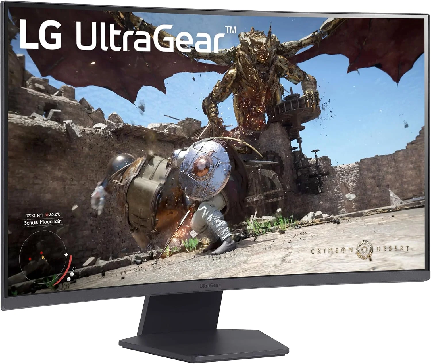 مانیتور گیمینگ خمیده 32 اینچی LG مدل 32GS60QC-B Ultragear QHD (2560x1440) با نرخ تازه‌سازی 180 هرتز، زمان پاسخ‌گویی 1 میلی‌ثانیه، انحنای 1000R، AMD FreeSync، HDR10، درگاه HDMIx2، درگاه DisplayPort، طراحی بدون حاشیه، Black Stabilizer، DAS، Crosshair، FPS Counter - مشکی