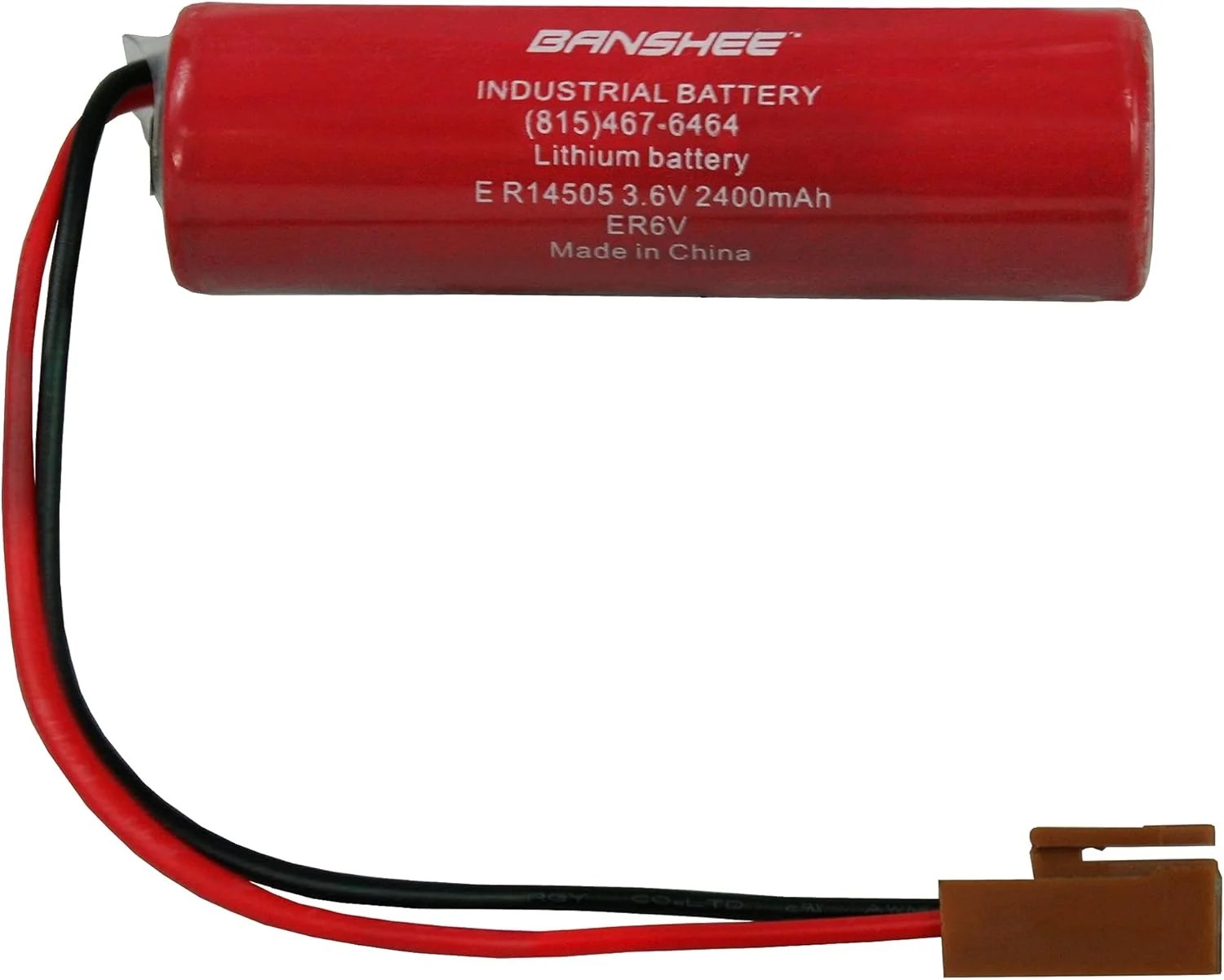 باتری لیتیوم-یون 3.6 ولت 2000 میلی آمپر ER6V با چگالی انرژی بالا و سیم اتصال