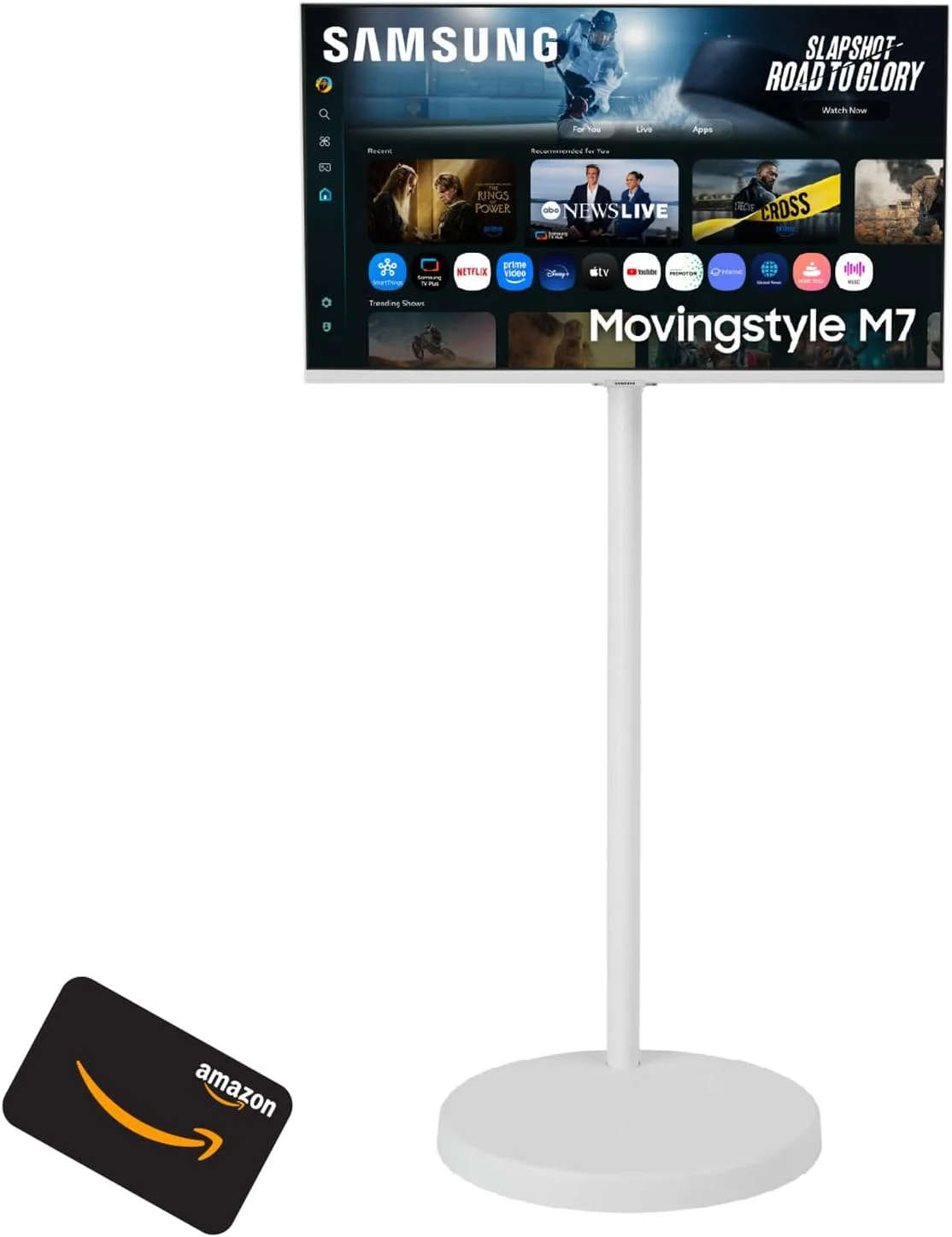 مانیتور هوشمند 4K UHD سامسونگ Movingstyle M7 M70F با پایه چرخشی قابل تنظیم، هوش مصنوعی Samsung Vision، مرکز بازی، بهینه ساز تصویر AI، SmartThings، امنیت Knox، F-LS32FM70-MSR مانیتور هوشمند 4K UHD سامسونگ Movingstyle M7 M70F با پایه چرخشی قابل تنظیم، هوش مصنوعی Samsung Vision، مرکز بازی، بهینه ساز تصویر AI، SmartThings، امنیت Knox، F-LS32FM70-MSR