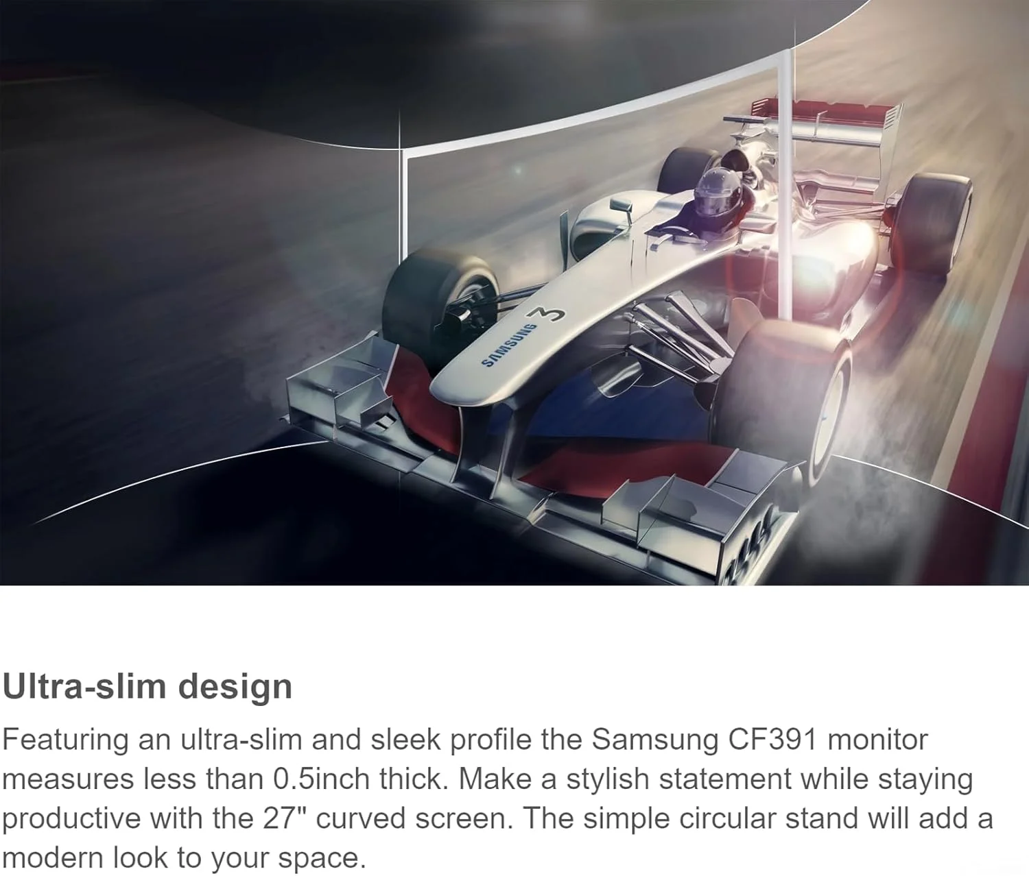 مانیتور سفید سامسونگ | مانیتور خمیده 27 اینچی | AMD FreeSync | 1920 x 1080 | زمان پاسخگویی 4 میلیثانیه | کنتراست 3000:1 | شامل کابل HDMI | درگاه خروجی صدا | ورودی VGA | حاشیه باریک مانیتور سفید سامسونگ | مانیتور خمیده 27 اینچی | AMD FreeSync | 1920 x 1080 | زمان پاسخگویی 4 میلیثانیه | کنتراست 3000:1 | شامل کابل HDMI | درگاه خروجی صدا | ورودی VGA | حاشیه باریک