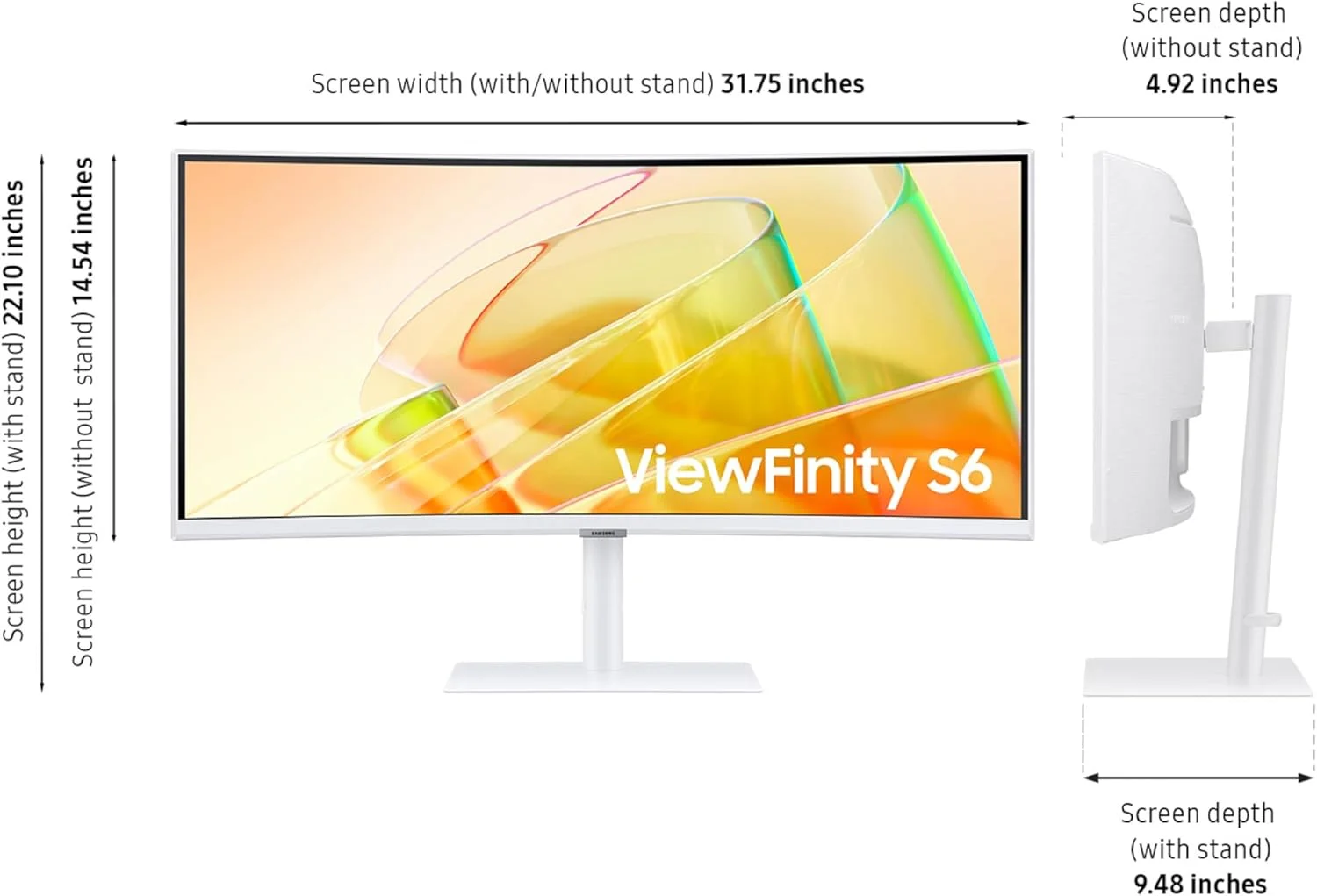 مانیتور خمیده 34 اینچی Ultra-WQHD سری ViewFinity (S65TC) سامسونگ، HDR10، 100 هرتز، AMD FreeSync، Thunderbolt 4، پایه قابل تنظیم ارتفاع، بلندگوهای داخلی، مراقبت از چشم، LS34C650TANXGO، 2024 مانیتور خمیده 34 اینچی Ultra-WQHD سری ViewFinity (S65TC) سامسونگ، HDR10، 100 هرتز، AMD FreeSync، Thunderbolt 4، پایه قابل تنظیم ارتفاع، بلندگوهای داخلی، مراقبت از چشم، LS34C650TANXGO، 2024