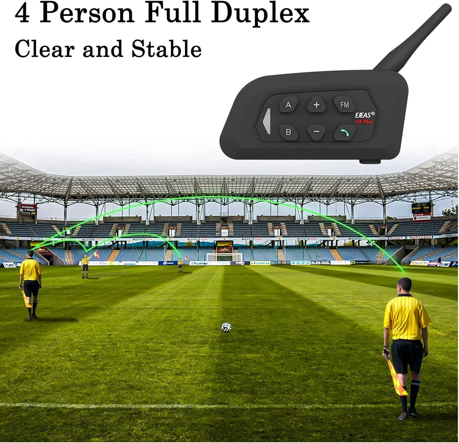 هدست داوری، سیستم ارتباطی رابط USB C با گوشی هدفون برای والیبال، فوتبال، هندبال (بسته 4 عددی)