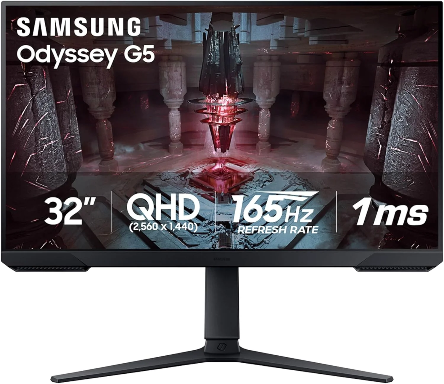 مانیتور گیمینگ 27 اینچی سامسونگ Odyssey G51C Series QHD، نرخ نوسازی 165 هرتز، زمان پاسخگویی 1 میلی ثانیه، VESA Display HDR10، AMD FreeSync Premium، Black Equalizer، Virtual Aim Point، LS27CG512ENXZA